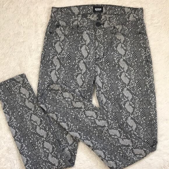 Hudson Jeans Nico Mid Rise Super Skinny size 27 / 4 Animal Snakeskin Y2K - Picture 2 of 10